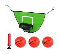 DIEKE Juego de aros de baloncesto con pelotas pequeñas, textura de PVC, adecuado para niños y adultos, uso en interiores y exteriores, fácil instalación, juego de pelotas de baloncesto para camas