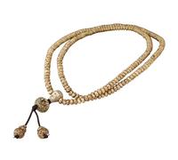 DIEKE Muñequera sostenible con cuentas de madera multibucle para entusiastas del yoga, materiales naturales resistentes, regalo espiritual, pulsera de estrella Bodhi resistente, talla única, como se