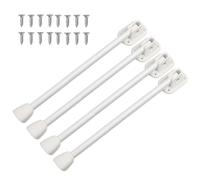 DIEKE Paquete de 4 extensiones plegables de hierro para patas de mesa, base de herradura, para almacenamiento de muebles, proyectos de atornillado