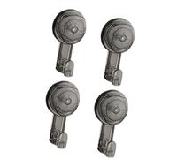 DIEKE Paquete de 4 ganchos para toallas de baño con ventosa fuerte, gancho giratorio, mejoras de pared para hogares y hoteles