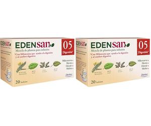 Dielisa Edensan 05 Digestión Filtros, 20 bolsitas (Paquete de 2)
