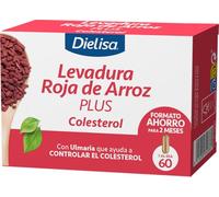 Dielisa - Levadura Roja de Arroz Plus. Complemento Alimenticio a Base de Monacolina K y con Ulmaria que Ayuda a Controlar el Colesterol - 60 Cápsulas