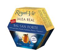 Dielisa ROYAL-VIT JALEA REAL BAL-SAN FORTE - ADULTOS - Defensas para Cada Día, Cuidado de las Funciones del Sistema Inmunitario - 1.000 mg de Jalea, Própolis, Plantas y Vitamina C - 20 Viales