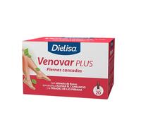 Dielisa - Venovar Plus, Complemento Alimenticio, con Arándano, Extracto de Saúco, Hamamelis y Rusco, con Efectos Favorables en las Piernas Cansadas - 20 Viales