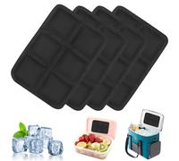DIELOVEHUA 4 Piezas Acumuladores de Frio, Bolsas de Hielo, Placas Hielo Nevera Portatil, Bloques Congeladores de Frío Pequeños, Reutilizables, para Almuerzos, Picnics y Camping