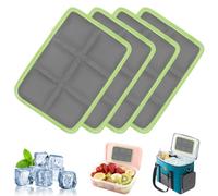 DIELOVEHUA 4 Piezas Acumuladores de Frio, Bolsas de Hielo, Placas Hielo Nevera Portatil, Bloques Congeladores de Frío Pequeños, Reutilizables, para Almuerzos, Picnics y Camping