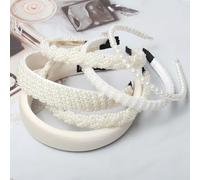 DIELOVEHUA 5 Piezas Diademas de Perlas, Diademas Mujer, Diadema Ancha Mujer, Cómodas y Elegantes, Accesorio Cabello Niñas, para Niñas Mujeres Boda, Fiesta, Uso Quotidiano