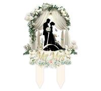 DIELOVEHUA Decoración para Tartas de Boda, Mr & Mrs Cake Topper, Decoración de Pastel de Acrílico, para Bodas, Compromiso, Aniversario, San Valentín (A)