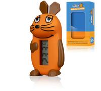 DieMaus Termómetro de baño para bebé con alerta térmica, sin BPA | Medición cada 10 segundos, aviso bajo 35 °C y sobre 38 °C, impermeable, apagado automático, pila incluida