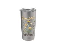 Diente de león nacido para vivir a caballo libre en una brisa Country Girl Vaso térmico de acero inoxidable de doble pared