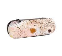 Diente De León Pintado A Mano, Estuche para lápices Estuche para lápices de Cuero de PU Estuche para lápices de Gran Capacidad Estuche para lápices Bolsa de cosméticos