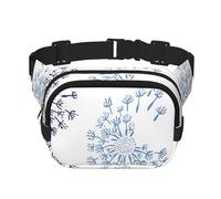 Diente de león,Riñonera Cuadrada de Doble Capa, Bolso de Viaje, Bolso Informal para el Pecho.