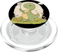 Diente de león susurra con este suave disfraz de dinosaurio PopSockets PopGrip para MagSafe