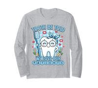 Diente Que Amamos a Nuestros Pacientes Equipo Dental Manga Larga