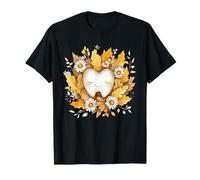 Diente Rodeado De Hojas De Otoño Acogedor Camiseta