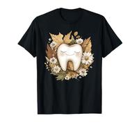 Diente sonriente con hojas de otoño Camiseta