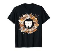 Diente Sonriente Rodeado De Hojas De Otoño Camiseta