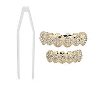 Dientes adecuados, Brass galvanoplastia Cambio de cobre Color para Halloween Party Hip Hop Show (oro, plata)