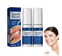 Dientes blancos pintados, laca de dientes blanca, pintura de esmalte blanco, color de dientes, blanqueamiento dental, eliminación de manchas instantáneas (2 unidades)