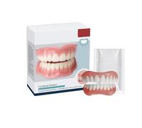 Dientes Cosméticos Flexibles, Dentaduras Postizas Temporales Dientes Falsos, Adjustable Snap On Dentures, tono Blanco Brillante, Ajuste Cómodo y Natural, Ocultar Imperfecciones Dentales, Diseño Unisex