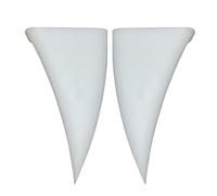 Dientes de colmillos de vampiro - 2 dientes de coche, decoración de Halloween, cuernos de blancos, accesorios de colmillo de Halloween, decoraciones de cuerno de brillante para automóvil