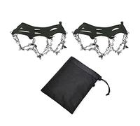 Dientes de crampones para Hielo, Paquete de 2 crampones Escalada al Aire Libre 13 Dientes, agarres for Hielo y Nieve, Multicolor, Varios tamaños(M Black)