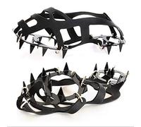 Dientes de crampones para Hielo, Paquete de 2 crampones Silicona 18 Dientes for Escalada en Hielo y Nieve, Varios tamaños(L (43 47))