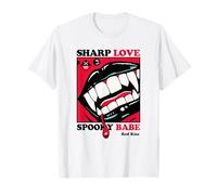 Dientes de Encaje Labios Sangre Vampiro Camiseta