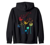 Dientes De León Arcoíris Flores Silvestres Dientes De León Sudadera con Capucha
