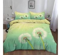 Dientes De LeóN Funda Nórdica Cama 180 Moderno Y Fresco Juego de Funda de Edredón Microfibra 260x240 cm y Fundas de Almohada 50x75 cm Muy Suave y Transpirable