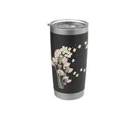 Dientes de león y Mahjong Tiles Bam Crak Dots Make A Wish Flower Vaso térmico de acero inoxidable de doble pared