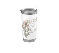 Dientes de león y Mahjong Tiles Bam Crak Dots Make A Wish Flower Vaso térmico de acero inoxidable de doble pared