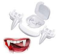 Dientes de Vampiro, 1 Pieza de Colmillos de Vampiro retráctiles, Colmillos de Vampiro Zombi realistas retráctiles, no Rayan Las encías, Colmillos telescópicos para Fiestas de Halloween
