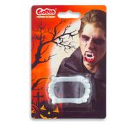 Dientes de vampiro de plástico - blanco