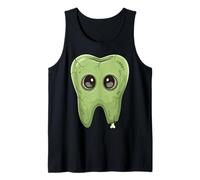Dientes de Zombi espeluznantes Dientes molares Espeluznante odontología de Halloween Camiseta sin Mangas