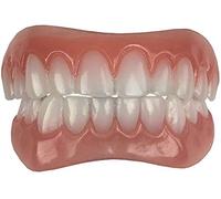 Dientes Flexibles Comfort Fit - Juego a juego, tono blanco brillante. ¡Arregle su sonrisa en casa en minutos! Funciona mejor en bocas de tamaño mediano a grande. (Upper denture)