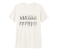 Dientes Humanos Dental Vintage Anatomía Retro Dentista Odontología Camiseta Premium