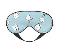 Dientes Patrón Diente Dental Dibujos Animados, Cubreojos completos Antifaz bloqueador de luz Antifaz para dormir Antifaz suave con los ojos vendados Noche