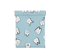 Dientes Patrón Diente Dental Dibujos Animados, Squeeze Top Wallet Bolsa de Almacenamiento para Mujer Monedero pequeño Bolsa de Cambio