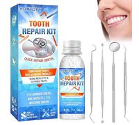 Dientes Postizos Temporales Cemento Dental Kit Viaje Dentadura De Silicona Carillas Dentales Ajustables Para Cubrir Picados ReparacióN Empaste Profesional Infantil Falsos Provisionales