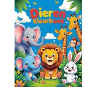 Dieren kleurboek: voor kinderen: 30+ superleuke en makkelijke ontwerpen met luiaards, lama's, beren, paarden, dolfijnen, honden, katten en meer!