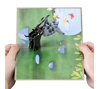 Diese Klappkarten Tarjeta cumpleaños 3D - Tarjeta Cumpleaños Original con Desplegable y Sobre - Tarjeta San Valentin Aniversario Pareja Invitacion de Boda - Perezoso con Tarjeta Secreta