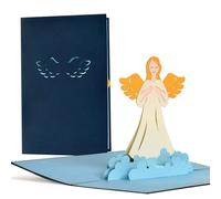 Tarjeta de Felicitación con Ángel de la Guarda 3D, Tarjeta para Cumpleaños, Bautizo, Recuperación , C18