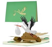 Diese Klappkarten Tarjeta Madre Primeriza - Postal Enhorabuena por Embarazo Nacimiento de Hijo - Tarjeta Original para Padres Primerizos con sobre - Postal Cigüeña