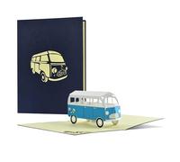 Diese-Klappkarten Tarjeta Regalo Viaje Sorpresa - Postal 3D con Viajes para Regalar - Vale Regalo Viaje en Furgoneta con Sobre y Diseño Desplegable - Diseño de Camper Van