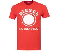 Diesel 1976 Varsity Logo Racing Red T-Shirt
