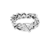 Diesel Anillo de acero inoxidable plateado para hombre, DX153304010, Acero inoxidable, Sin piedras preciosas, Tono plateado