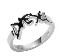 Diesel Anillo Jewelry DX1465040-19 Marca, Tono plateado y negro