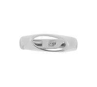 Diesel Anillo ovalado de acero inoxidable con logotipo D para hombre, color plateado, DX15870408, Acero inoxidable, Sin piedras preciosas