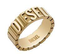 Diesel Anillos de acero inoxidable para hombre, Tono Oro, 8